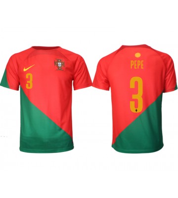 Portugal Pepe #3 Hjemmebanetrøje VM 2022 Kort ærmer